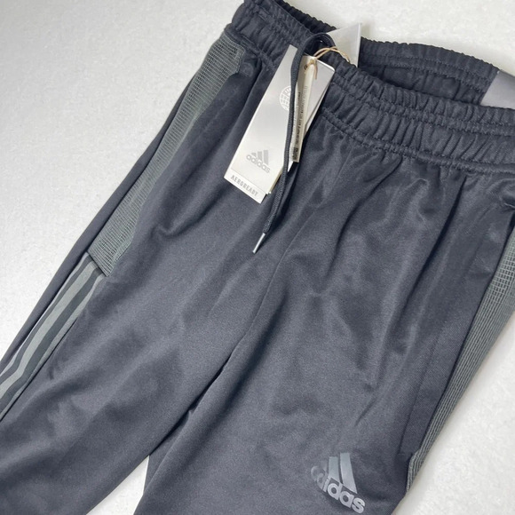 Adidas Aeroready‎ Tiro Track Pants Gray Stripes Drawstring Zip Pockets Size XS - Picture 8 of 16